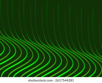 Futuristic green lines abstract background. Geometric green lines form abstract vector background. Green modern background.	