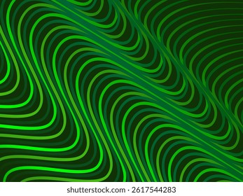 Futuristic green lines abstract background. Geometric green lines form abstract vector background. Green modern background.	