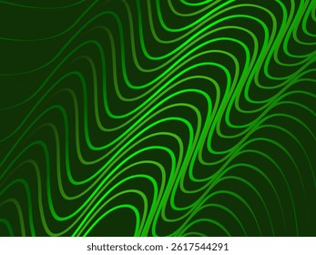 Futuristic green lines abstract background. Geometric green lines form abstract vector background. Green modern background.	