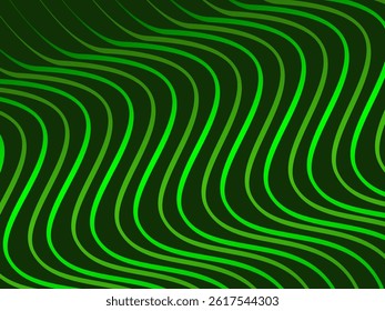 Futuristic green lines abstract background. Geometric green lines form abstract vector background. Green modern background.	