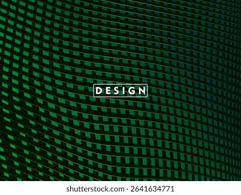 Futuristic green lines abstract background. Geometric green lines form abstract vector background. Green modern background.
