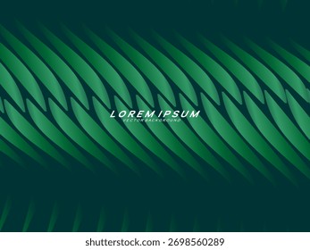 Futuristic green lines abstract background. Geometric green lines form abstract vector background. Green modern background.
