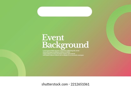 Futuristic green and red gradient colored abstract background with rings ornament. Editable background with space. Suitable for event, conference, seminar, talk show, meeting, and exhibition.