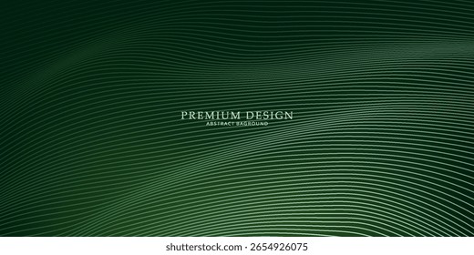 Fundo de tecnologia verde futurista com luxo e linhas premium brilhantes.vetor eps10