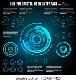 Futuristic green virtual graphic touch  user interface. Holographic virtual panel