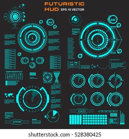 Futuristic Green Virtual Graphic Touch  User Interface