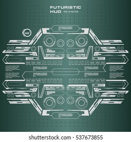 Futuristic green virtual graphic touch  user interface