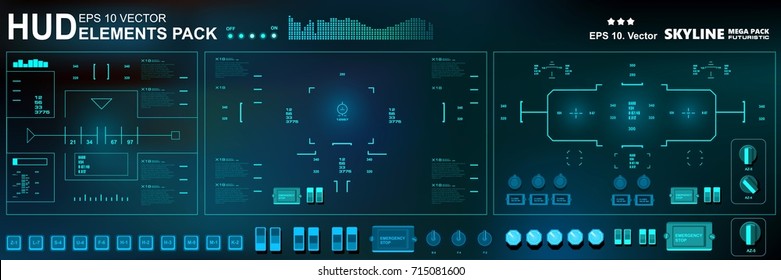 Futuristic green virtual graphic touch user interface, target
