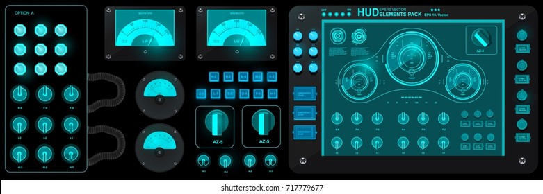 Futuristic green virtual graphic touch user interface, target