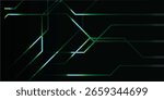 Futuristic green-blue circuit lines glowing on a dark background. Perfect for technology, cyber, digital, and abstract tech-inspired visual projects.