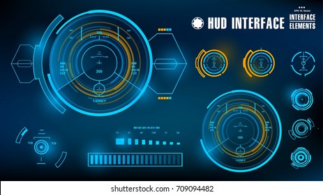 Interfaz gráfica virtual táctil futurista verde-azul, destino