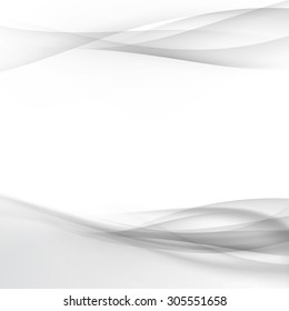Futuristic grey border swoosh wave line abstract modern grey layout template. Vector illustration