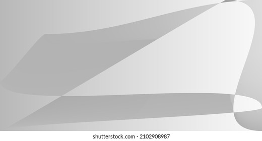 Futuristic Grey Digital Fluid Illustration. Shape Monochromatic Smooth Metallic Original Background. Minimal Layers Gray Alluminium Gradient Mesh. Modern Silver Technology Dynamic Horizontal Lines.