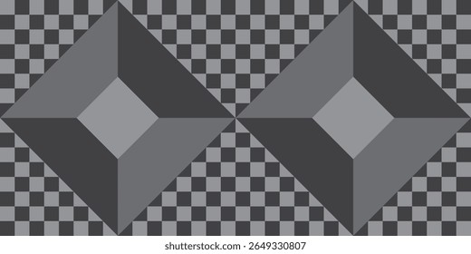 Futuristic Grey Gemstone Abstraction. Vector Illustration