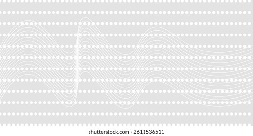 Futuristic grey white abstract background. Glowing wave lines pattern for banner, wallpaper, cover.illustration