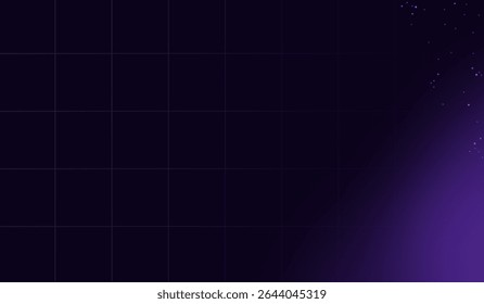 Futuristic Grid Glow on Dark Purple Space