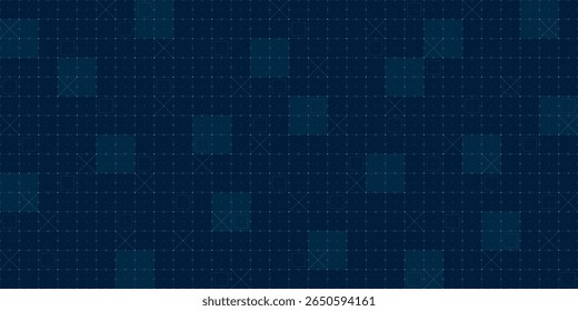 Futuristic grid HUD with blue lines and digital tech interface. Abstract virtual dashboard with seamless mesh pattern and AI system design. Perfect for VR games or scifi backgrounds. Eps illustration