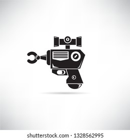 futuristic gun icon