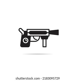 ilustración de vector de icono de arma futurista