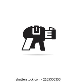 ilustración de vector de icono de arma futurista