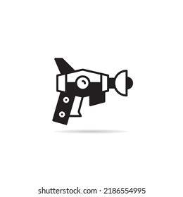 futuristische Pistole-Symbol, Vektorgrafik