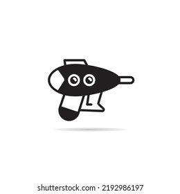 ilustración de vector de icono de arma futurista