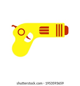 Futuristic gun vector illustration weapon laser. Science fiction game blaster. Handgun pistol alien icon military future. Space ray blast equipment icon fantasy. Lazer machine phaser