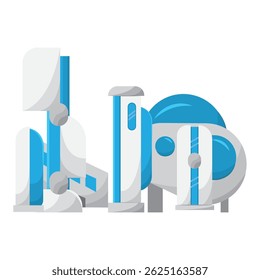Base de habitat futurista. Ilustração vetorial