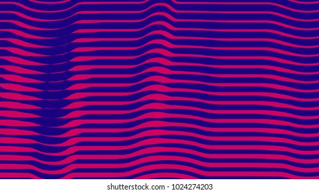 Futuristic halftone gradient geometric background and banner in red and blue color