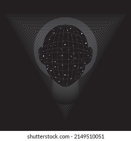 Futuristic head, artificial intelligence design, human portrait,