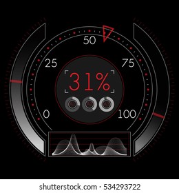 Futuristic head up display interface. Abstract. Vector EPS10.