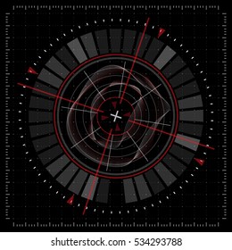 Futuristic head up display interface. Abstract. Vector EPS10.