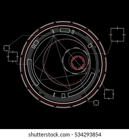 Futuristic head up display interface. Abstract. Vector EPS10.