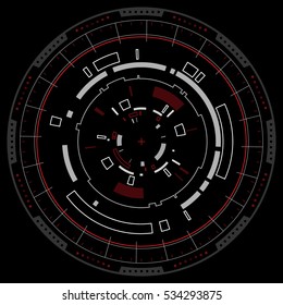Futuristic head up display interface. Abstract. Vector EPS10.