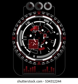 Futuristic head up display interface. Abstract. Vector EPS10.