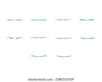 Futuristic Header Design Element Set