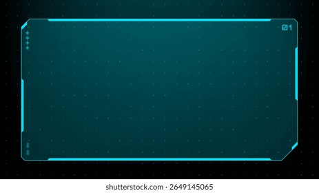 Futuristische heads-up display met een technisch frame. UI-gui-dashboard voor interfaceontwerp. Digitale datavisualisatie op zwart.
