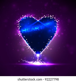 Futuristic heart, abstract background, vector illustration eps10