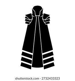 Futuristic Heroic Cape or Robe Icon Vector Illustration for Fantasy ,Sci-Fi Comic Book Characters, Abstract Fashion, or Digital Avatars