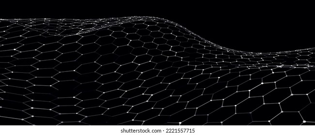 Futuristic hexagon background. Abstract technology background. Technology concept. Big data. 3d rendering. Technology background vector. Vector illustration.