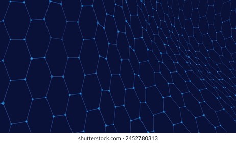 Futuristic hexagon background. Abstract technology background. Technology concept. Abstract 3d vector illustration.