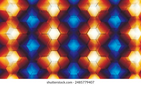Futuristic hexagon background. Abstract technology background. Honeycomb. Technology concept. Big data. 3d vector illustration