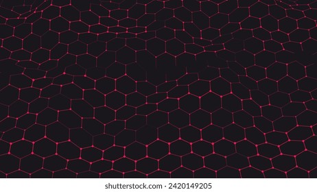 Futuristic hexagon background. Futuristic hexagonal vector illustration. Abstract technology background. Technology concept. Big data. 3d rendering.