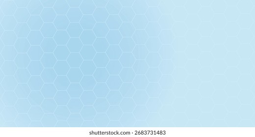 Fundo de padrão de luz hexágono futurista. Projeto de banner geométrico para ciência, medicina, tecnologia, bio.
