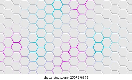 Futuristic Hexagon Pattern Vector Background