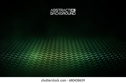 Futuristic hexagon vector illustration. Futuristic hexagon vector illustration. HUD element. Technology concept. 3d landscape. Big data.