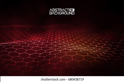 Futuristic hexagon vector illustration. Futuristic hexagon vector illustration. HUD element. Technology concept. 3d landscape. Big data.