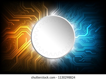 Futuristic hi tech technical circuit board, Technology abstract, sci-fi and futuristic concept, Vector illustration background.