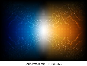Futuristic hi tech technical parts, Technology abstract, sci-fi and futuristic concept, Vector illustration background.