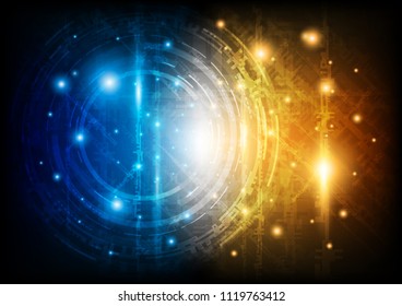 Futuristic hi tech technical parts, Technology abstract, sci-fi and futuristic concept, Vector illustration background.